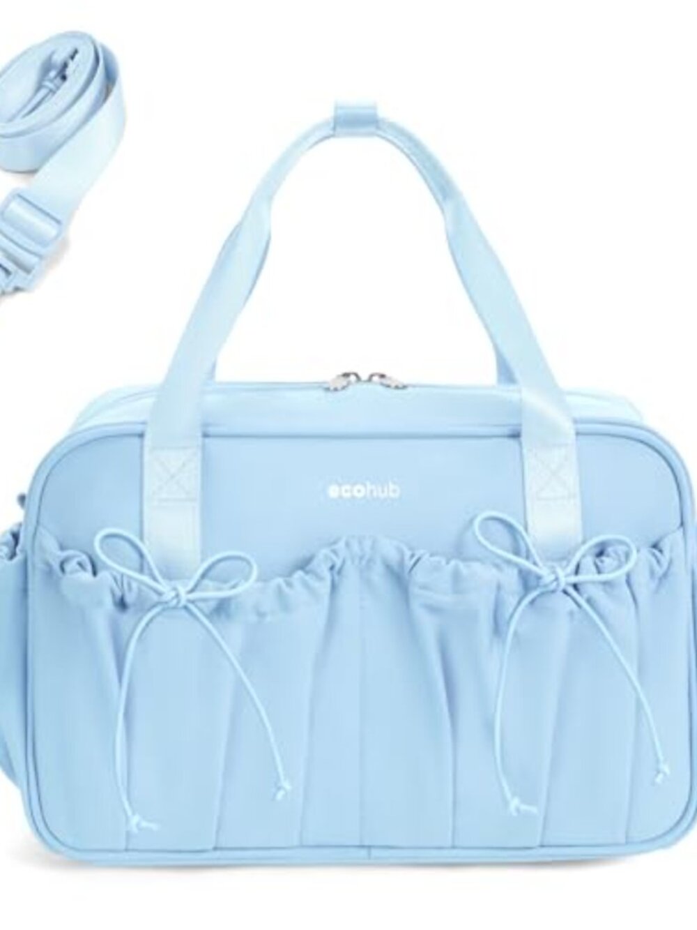 Water-Resistant Mini Gym Duffle Bag with Wet Compartment, Bowknot Sports Tote